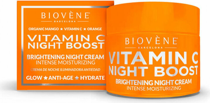 Veido kremas Biovène Vitamin C Night Boost, 50 ml цена и информация | Veido kremai | pigu.lt