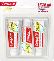 Dantų pasta Colgate Total, 3 x 20 ml цена и информация | Зубные щетки, пасты | pigu.lt