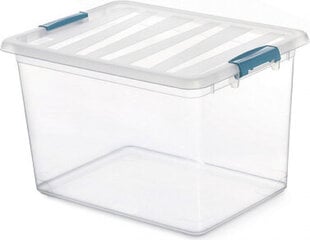 Универсальная коробка Domopak Living Katla С ручками Прозрачный 20 L полипропилен (39 x 29 x 25,5 cm) цена и информация | Ящики для вещей | pigu.lt