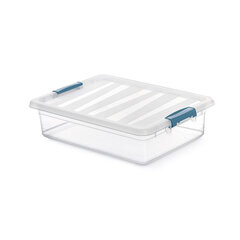 Универсальная коробка Domopak Living Katla Прозрачный полипропилен 8 L (39 x 29 x 10,5 cm) цена и информация | Ящики для вещей | pigu.lt