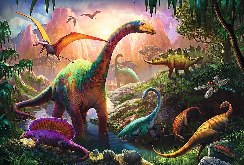 Dėlionė Puzzle "Dinozaurai" Trefl, 100 det. kaina ir informacija | Dėlionės (puzzle) | pigu.lt