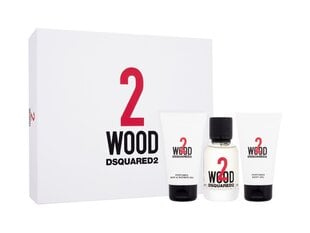 Rinkinys Dsquared2 Wood Pour Homme vyrams: tualetinis vanduo, 50 ml + dušo želė, 50 ml + kūno kremas, 50 ml kaina ir informacija | Dsquared2 Kvepalai, kosmetika | pigu.lt