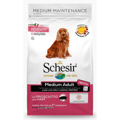 Сухой корм с ветчиной Schesir Medium Adult Ham для взрослых собак средних размеров, Z 020016, 12 кг цена и информация | Сухой корм для собак | pigu.lt