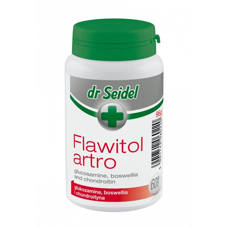 Dr.Seidel Flawitol Artro, 60tbl/96g - šunims, raumenims ir skeletui, Z 290035 kaina ir informacija | Vitaminai, papildai, antiparazitinės priemonės šunims | pigu.lt