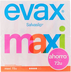 Įklotai Evax Salva Slip Maxi Pantyliners, 72 vnt. kaina ir informacija | Tamponai, higieniniai paketai, įklotai | pigu.lt