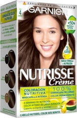 Plaukų dažai Garnier Nutrisse Crème Nourishing Color 4 Brown kaina ir informacija | Plaukų dažai | pigu.lt