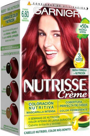 Plaukų dažai Garnier Tinte Pelo Nutrisse 6,60 Rojo Intenso kaina ir informacija | Plaukų dažai | pigu.lt