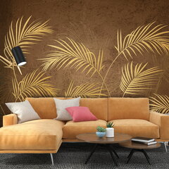 Фотообои - Современные золотые пальмовые листья 2 цена и информация | Фотообои | pigu.lt