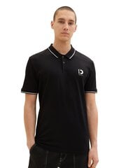 Tom Tailor vyriški polo marškinėliai, juodi kaina ir informacija | Vyriški marškinėliai | pigu.lt