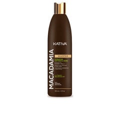 Drėkinamasis plaukų šampūnas Kativa Macadamia Hydrating Shampoo, 355ml kaina ir informacija | Šampūnai | pigu.lt