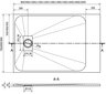 Stačiakampis dušo padėklas Mexen Hugo SMC su sifonu, Black, 80,90,110 x 70 cm цена и информация | Dušo padėklai | pigu.lt