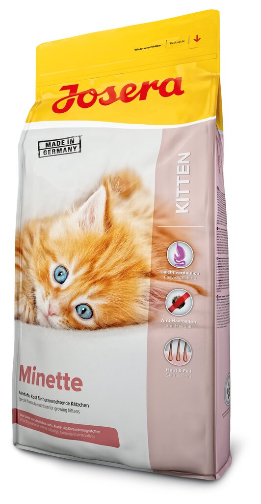Josera augantiems kačiukams Minette/kitten, 10 kg kaina ir informacija | Sausas maistas katėms | pigu.lt