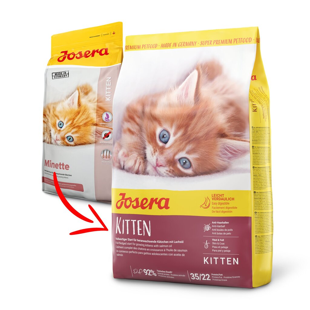 Josera augantiems kačiukams Minette/kitten, 10 kg цена и информация | Sausas maistas katėms | pigu.lt