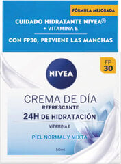 Veido kremas Nivea 24H Spf30, 50 ml цена и информация | Кремы для лица | pigu.lt