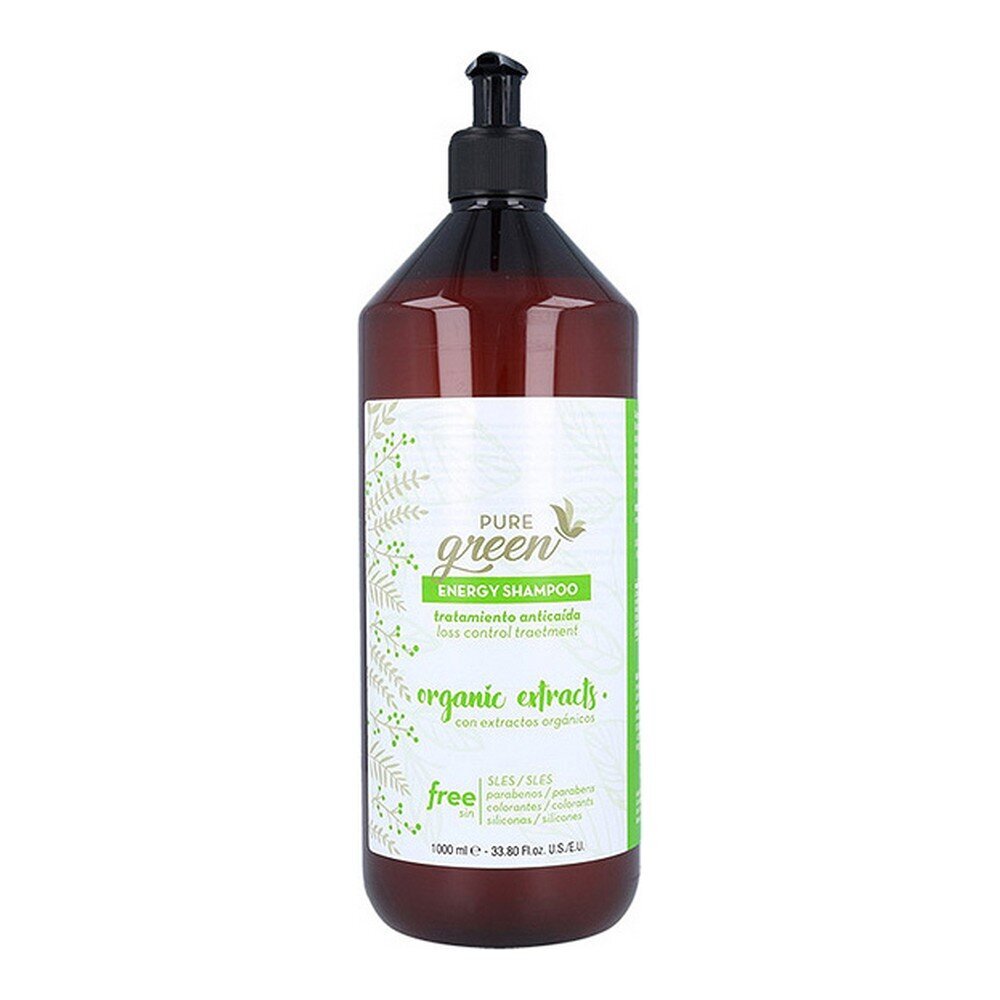 Šampūnas nuo plaukų slinkimo Pure Green Energy Shampoo, 1000 ml kaina ir informacija | Šampūnai | pigu.lt