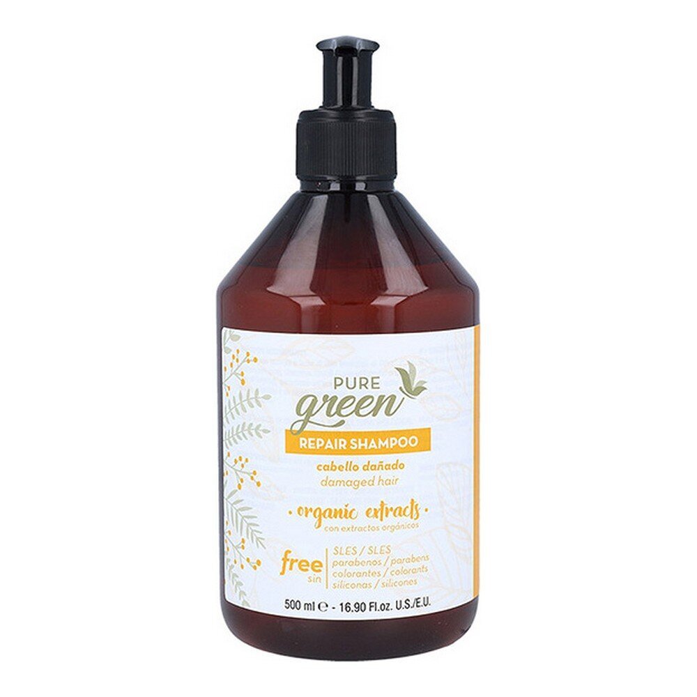 Šampūnas Pure Green Repair Shampoo, 500 ml kaina ir informacija | Šampūnai | pigu.lt