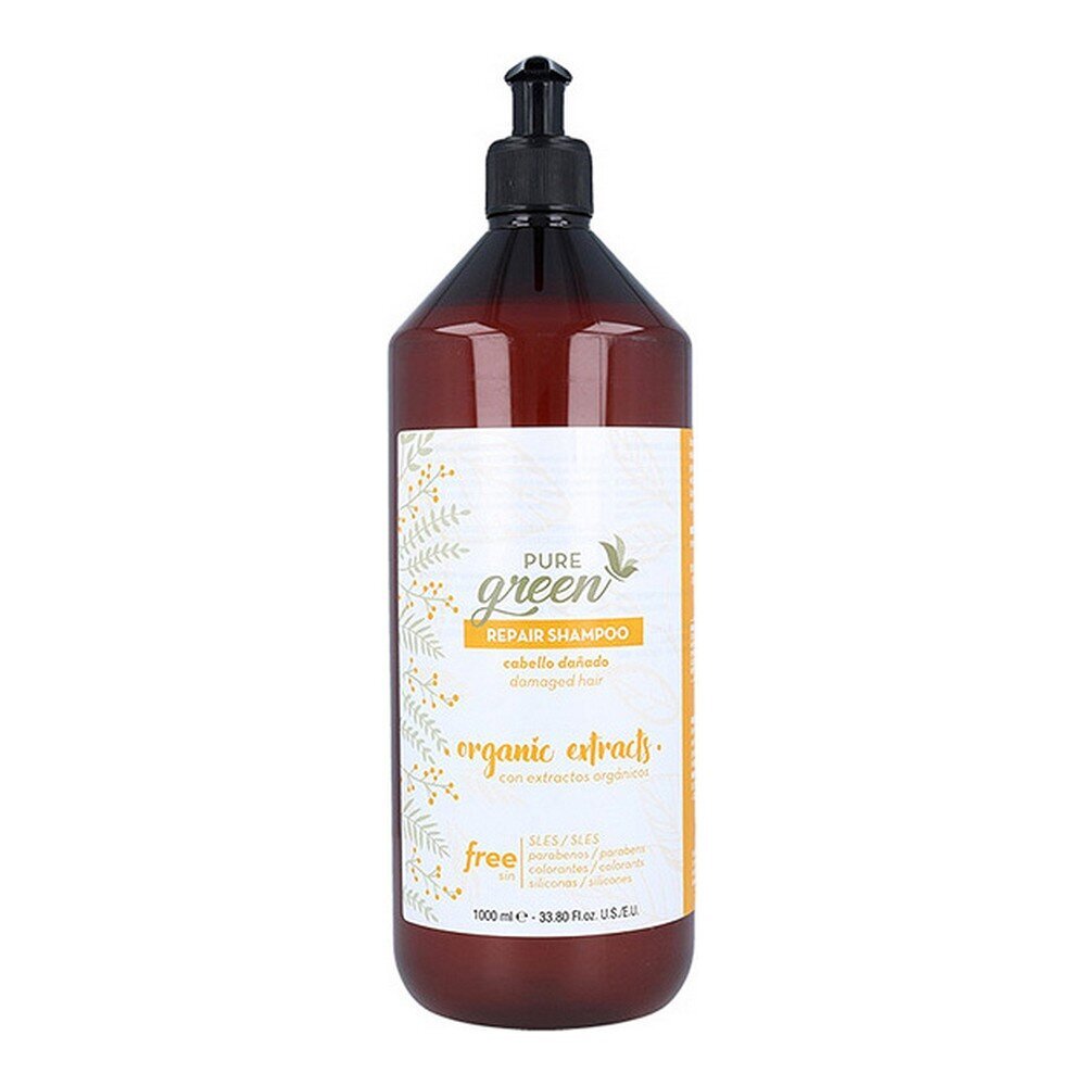 Šampūnas Pure Green Repair Shampoo, 1000 ml цена и информация | Šampūnai | pigu.lt