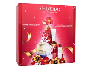 Rinkinys Shiseido Vital Perfection: veido kremas, 50ml + prausiklis, 15ml + tonikas, 30ml + serumas, 10 ml kaina ir informacija | Veido kremai | pigu.lt