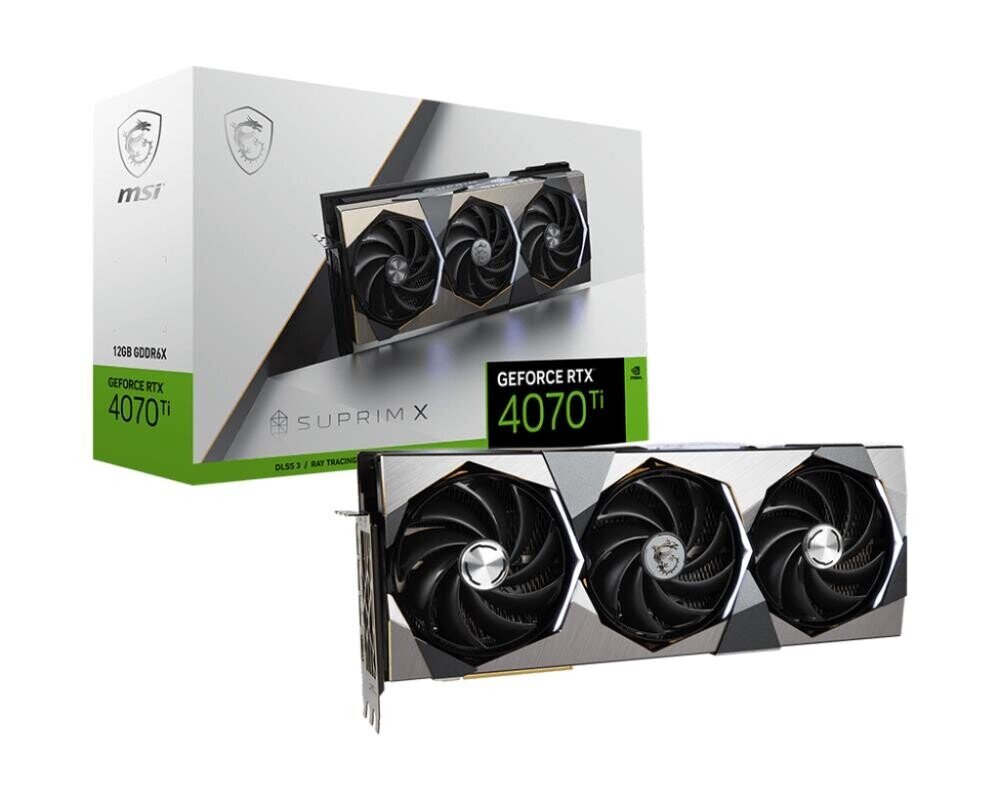 MSI GeForce RTX 4070 Ti SUPRIM X 12G (RTX4070TISUPRIMX12G) kaina ir informacija | Vaizdo plokštės (GPU) | pigu.lt