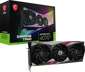MSI GeForce RTX 4070 Ti Gaming Trio 12GB GDDR6X kaina ir informacija | Vaizdo plokštės (GPU) | pigu.lt