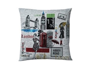 Dekoratyvinis pagalvės užvalkaliukas London, 45x45 cm kaina ir informacija | Dekoratyvinės pagalvėlės ir užvalkalai | pigu.lt