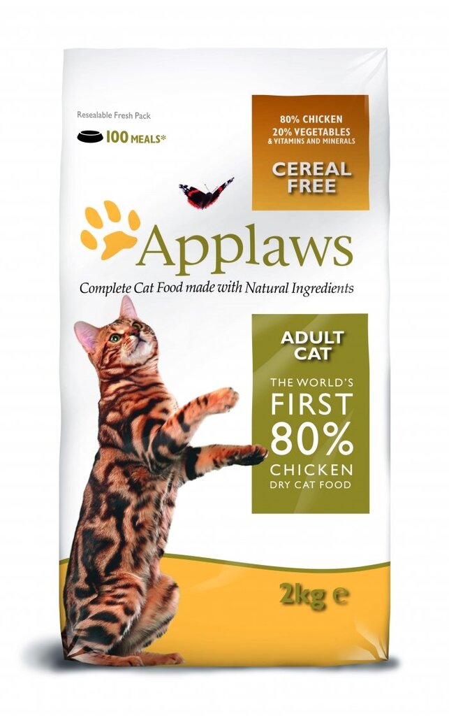 Applaws Dry Cat su vištiena, 400 g 0.4 kg цена и информация | Sausas maistas katėms | pigu.lt