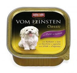 Консервы VOM FEINSTEN Classic с мясом индейки и баранины, 150 г цена и информация | Консервы для собак | pigu.lt