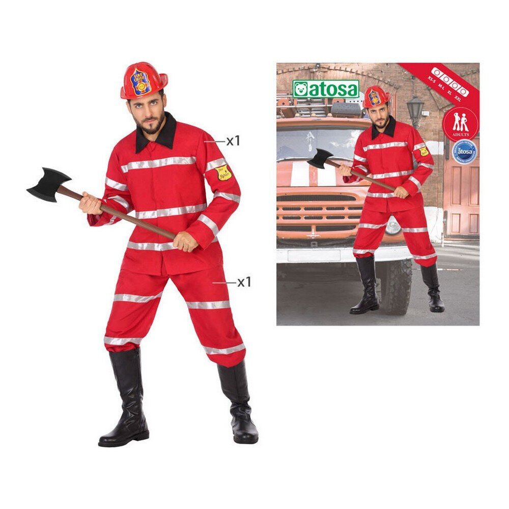 Kostumas suaugusiems gaisrininkas kaina ir informacija | Karnavaliniai kostiumai | pigu.lt