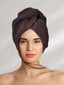 Plaukų rankšluostis turbanas, rudas kaina ir informacija | Rankšluosčiai | pigu.lt