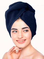 Plaukų turbaninis rankšluostis, mėlyna kaina ir informacija | Rankšluosčiai | pigu.lt