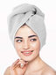 Plaukų rankšluostis turbanas, pilkas kaina ir informacija | Rankšluosčiai | pigu.lt