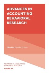 Advances in Accounting Behavioral Research kaina ir informacija | Ekonomikos knygos | pigu.lt