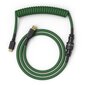 Glorious PC Gaming Race Coiled Cable, Forest Green цена и информация | Adapteriai, USB šakotuvai | pigu.lt