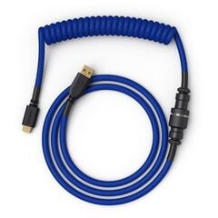 Glorious PC Gaming Race Coiled Cable Cobalt kaina ir informacija | Adapteriai, USB šakotuvai | pigu.lt