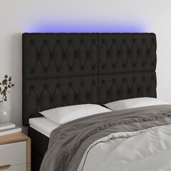 Galvūgalis su led, juodas, 160x7x118/128cm kaina ir informacija | Lovos | pigu.lt