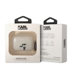 Беспроводные наушники Karl Lagerfeld 3D Logo NFT Karl and Choupette TPU Glitter Case for Airpods Pro White цена и информация | Аксессуары для наушников | pigu.lt