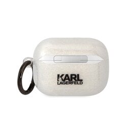 Беспроводные наушники Karl Lagerfeld 3D Logo NFT Karl and Choupette TPU Glitter Case for Airpods Pro White цена и информация | Аксессуары для наушников | pigu.lt