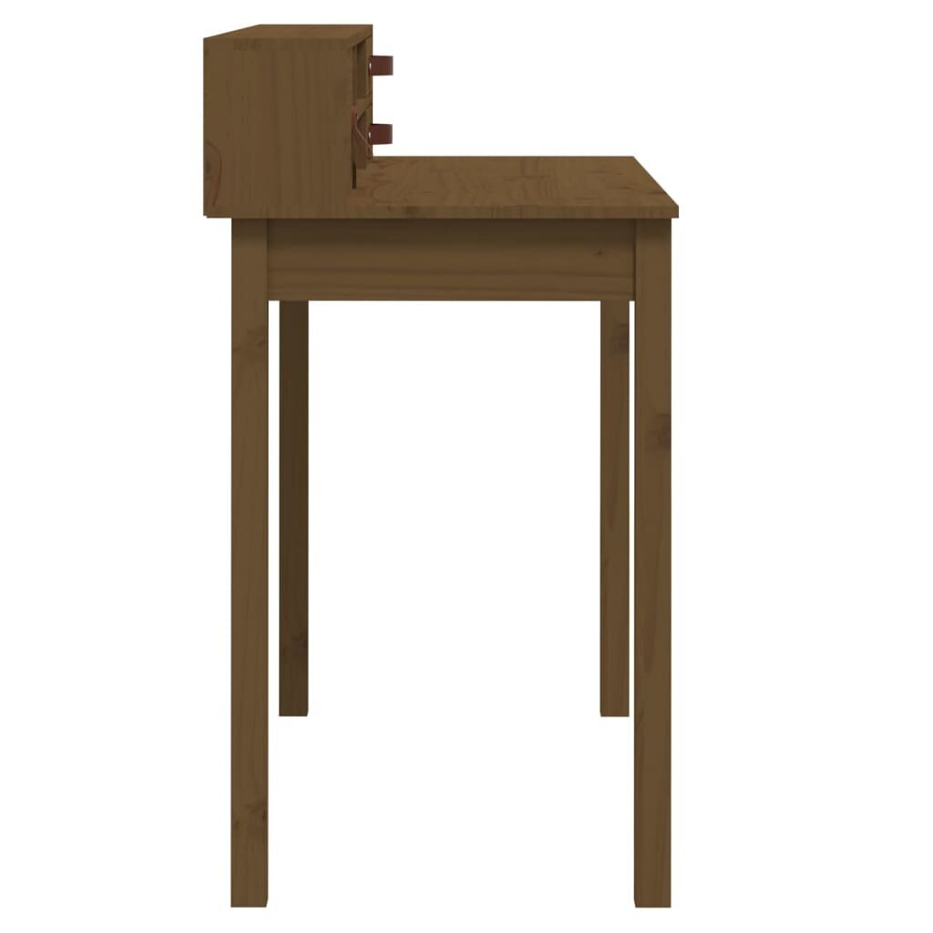 Rašomasis stalas, medaus rudas, 110x50x93cm, pušies masyvas kaina ir informacija | Kompiuteriniai, rašomieji stalai | pigu.lt