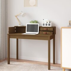 Rašomasis stalas, medaus rudas, 110x50x93cm, pušies masyvas цена и информация | Компьютерные, письменные столы | pigu.lt