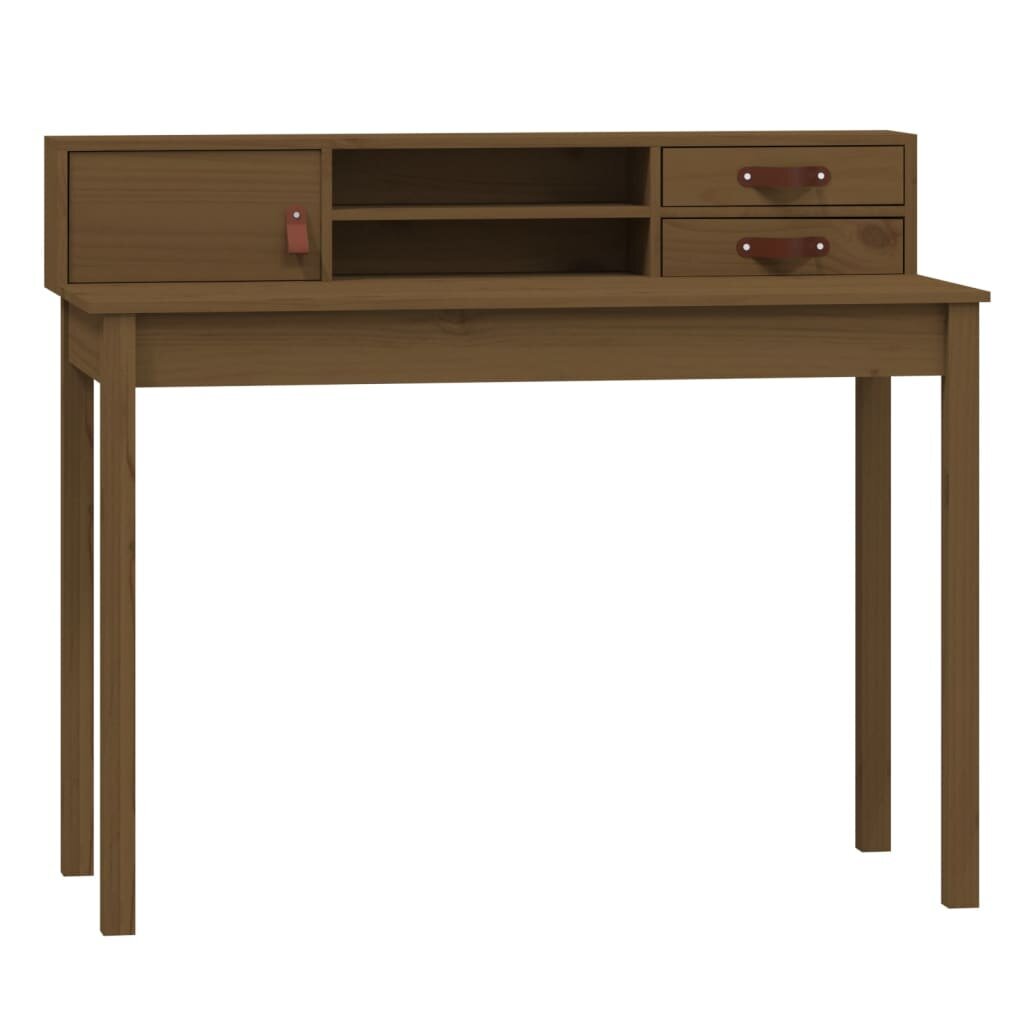 Rašomasis stalas, medaus rudas, 110x50x93cm, pušies masyvas цена и информация | Kompiuteriniai, rašomieji stalai | pigu.lt