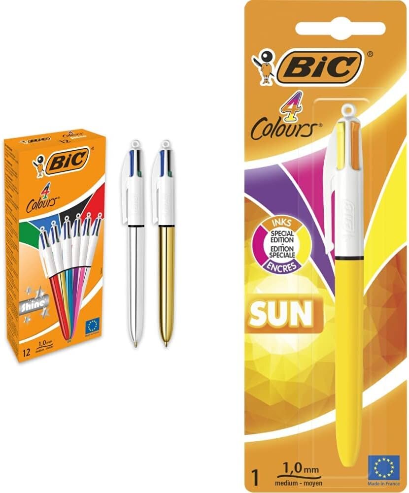 BIC rinkinys Biros Bic Shine Silver, 12 vnt kaina ir informacija | Rašymo priemonės | pigu.lt