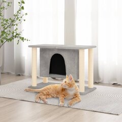 Draskyklė katėms su stovais iš sizalio, šviesiai pilka, 50cm цена и информация | Когтеточки | pigu.lt