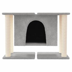 Draskyklė katėms su stovais iš sizalio, šviesiai pilka, 50cm kaina ir informacija | Draskyklės | pigu.lt