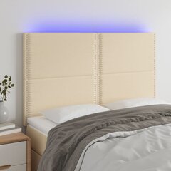 Изголовье со светодиодом, 144x5x118/128 см, бежевое цена и информация | Кровати | pigu.lt