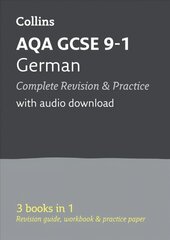 AQA GCSE 9-1 German All-in-One Complete Revision and Practice: Ideal for Home Learning, 2022 and 2023 Exams edition, AQA GCSE 9-1 German All-in-One Complete Revision and Practice: For Mocks and 2021 Exams kaina ir informacija | Knygos paaugliams ir jaunimui | pigu.lt