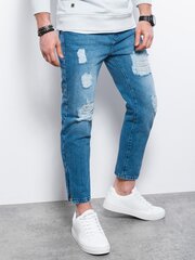 брюки джоггеры P1027 - светло-голубые цена и информация | Mужские джинсы Only & Sons Loom 5714910844399 | pigu.lt