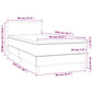 vidaXL Lova su spyruoklėmis/čiužiniu/LED, rožinė, 90x200cm, aksomas kaina ir informacija | Lovos | pigu.lt