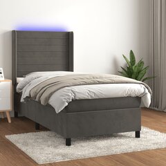 Кровать vidaXL, 90х190 см, серая цена и информация | Кровати | pigu.lt
