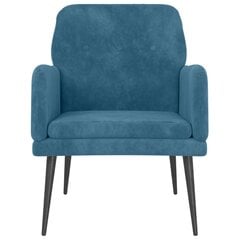 Krėslas vidaXL, Aksomas, 62x79x79cm, mėlyna цена и информация | Кресла в гостиную | pigu.lt
