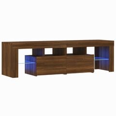 vidaxl Televizoriaus spintelė su led, ruda ąžuolo, 140x36,5x40cm цена и информация | Журнальные столики | pigu.lt